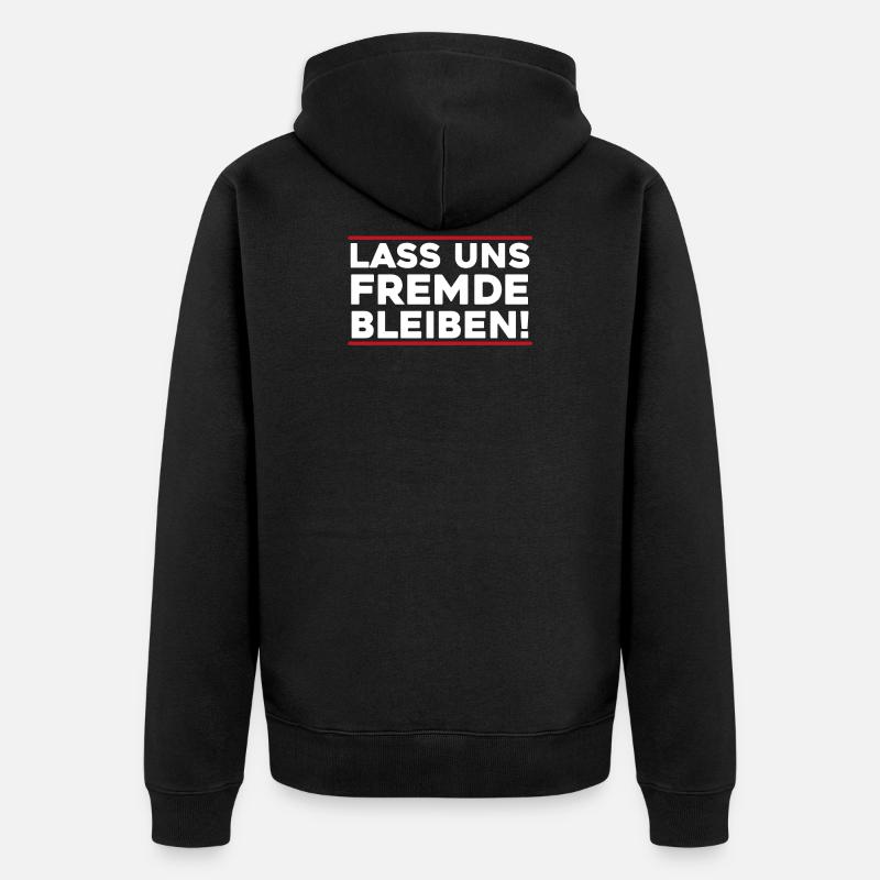 Restons des inconnus misanthropes - Veste à capuche bio Premium Unisexe - noir