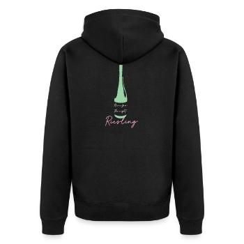 Ici pour le bon Riesling - Veste à capuche bio Premium Unisexe - noir - Dos - Nico (187cm)