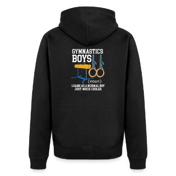 GYMNASTICS : Gymnastics Boy Definition - Veste à capuche bio Premium Unisexe - noir - Dos - Nico (187cm)