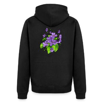Bouquet de fleurs - Veste à capuche bio Premium Unisexe - noir - Dos - Nico (187cm)