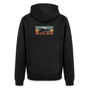 Pinceau porc cochon sanglier afrique - Veste à capuche bio Premium Unisexe - noir - Dos - Nico (187cm)