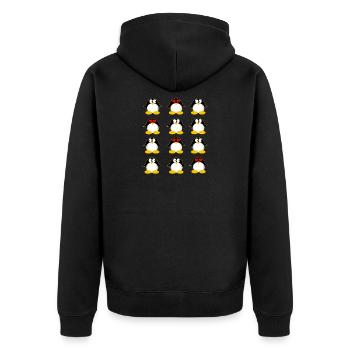 Penguins penguin - Unisex Premium Organic Zip Hoodie - black - Back - Nico (187cm)