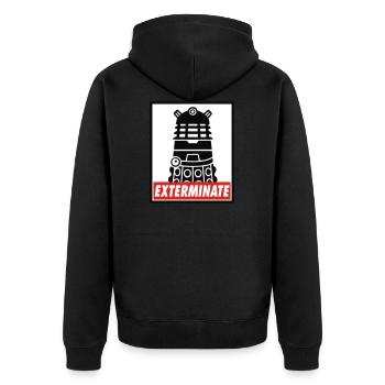 Exterminate - Veste à capuche bio Premium Unisexe - noir - Dos - Nico (187cm)