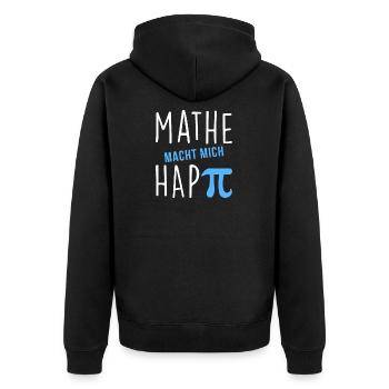 Math makes me happy - Unisex Premium Organic Zip Hoodie - black - Back - Nico (187cm)