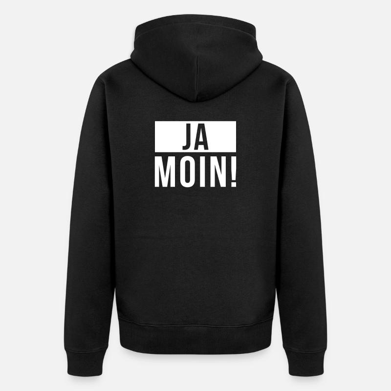 Ja moin! - Unisex Premium Bio Zip Hoodie - Schwarz