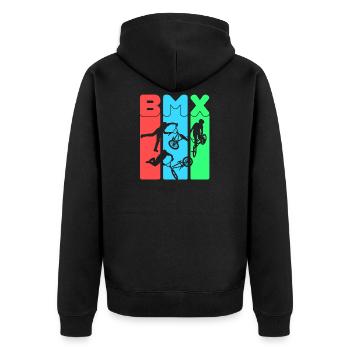 BMX - Veste à capuche bio Premium Unisexe - noir - Dos - Nico (187cm)