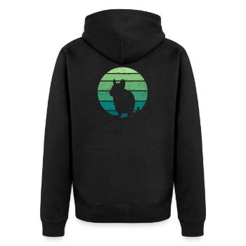 Rongeur Degu - Veste à capuche bio Premium Unisexe - noir - Dos - Nico (187cm)