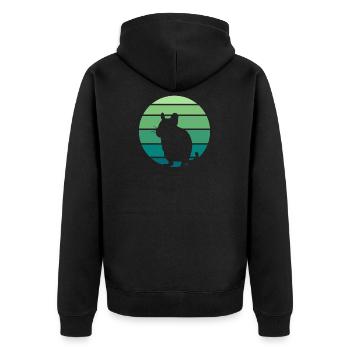 Degu rongeur - Veste à capuche bio Premium Unisexe - noir - Dos - Nico (187cm)