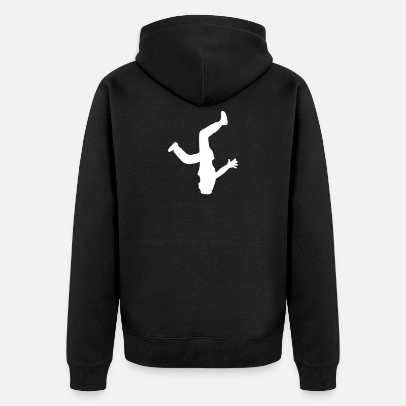 Breakdance Breakdance Breakdancing - Unisex Premium Bio Zip Hoodie - Schwarz