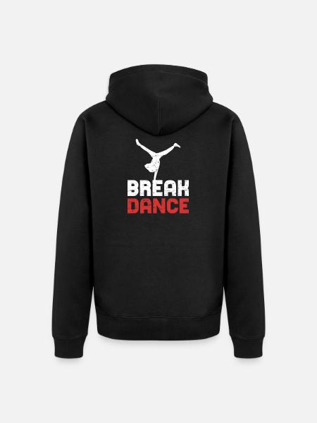 Breakdance Breakdance Breakdancing - Unisex Premium Bio Zip Hoodie - Schwarz