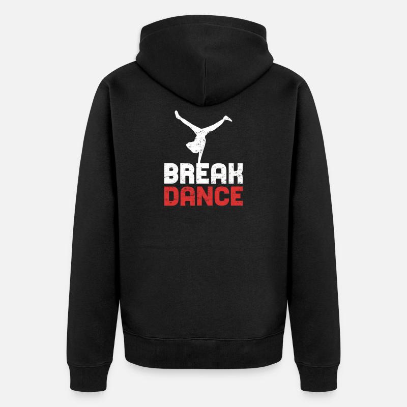 Breakdance Breakdance Breakdancing - Unisex Premium Bio Zip Hoodie - Schwarz