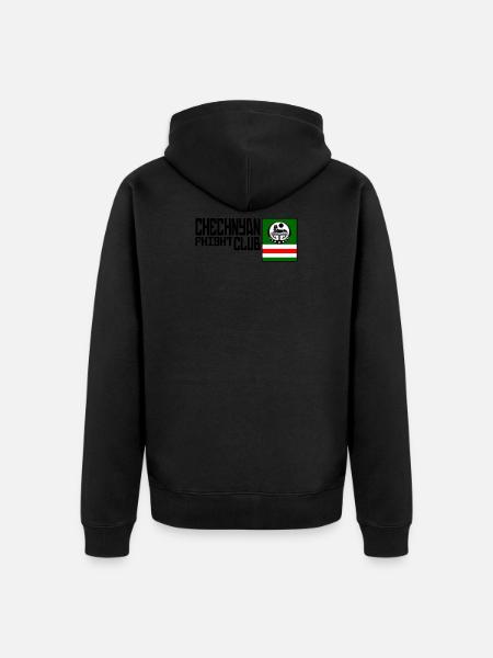 Chechnyan Fight Club. Vlag van Tsjetsjenië - Uniseks Premium bio ziphoodie - zwart