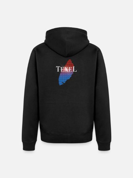 Texelse eilandliefde - Uniseks Premium bio ziphoodie - zwart