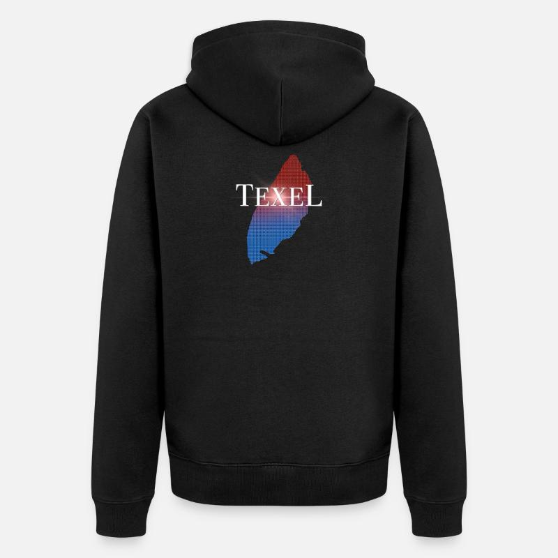Texel Insel Liebe - Unisex Premium Bio Zip Hoodie - Schwarz