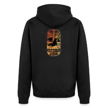 otarie - Veste à capuche bio Premium Unisexe - noir - Dos - Nico (187cm)