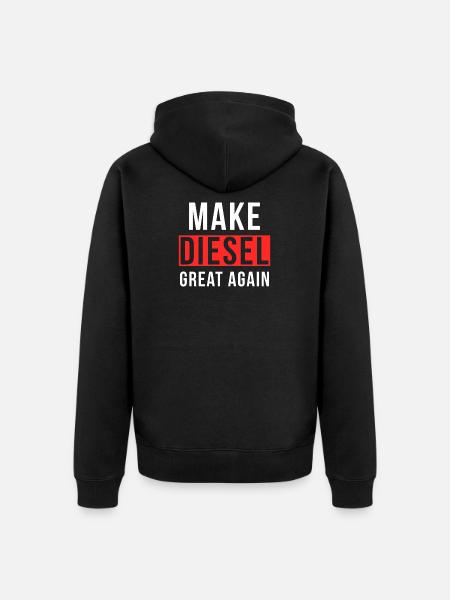 Make Diesel Great Again - Unisex Premium Organic Zip Hoodie - black