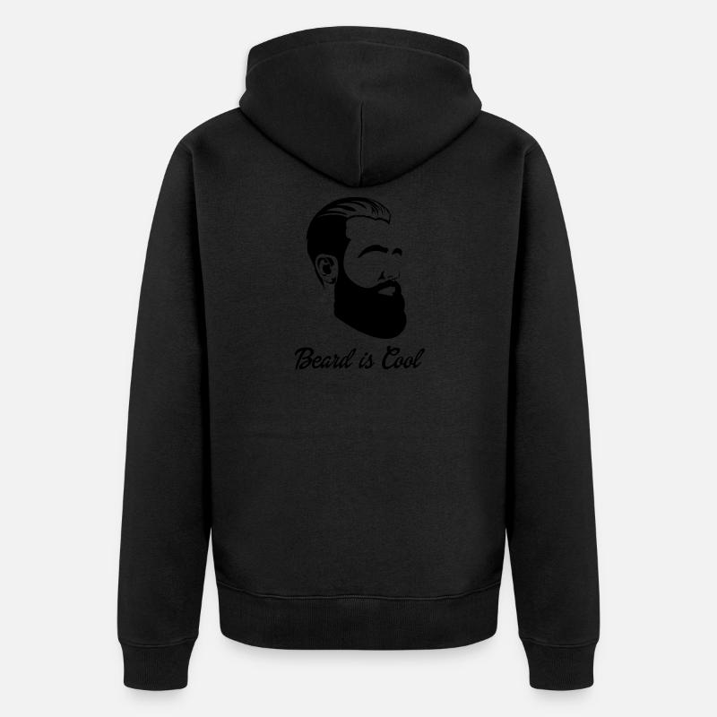 Bart - Bart ist cool - Unisex Premium Bio Zip Hoodie - Schwarz