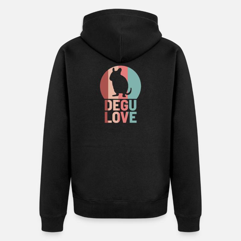dégu - Veste à capuche bio Premium Unisexe - noir
