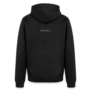 Astro World - Unisex Premium Organic Zip Hoodie - black - Back - Nico (187cm)