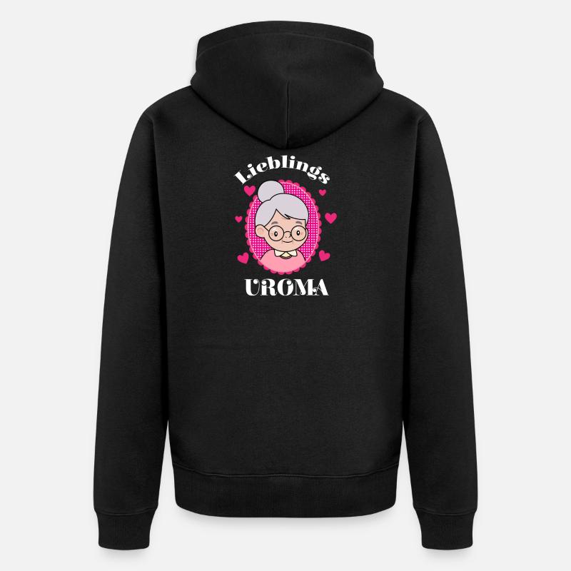 grand-mamie - Veste à capuche bio Premium Unisexe - noir