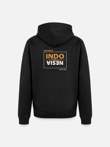 Indonesien - Unisex Premium Bio Zip Hoodie - Schwarz