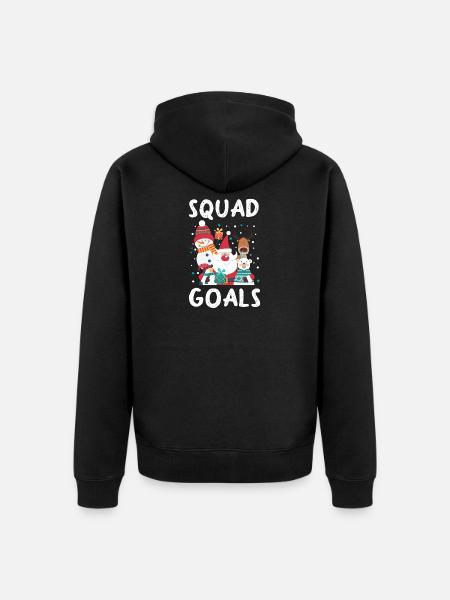 Noël Squad Goals - Veste à capuche bio Premium Unisexe - noir