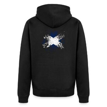 Tenerife music - Unisex Premium Organic Zip Hoodie - black - Back - Nico (187cm)