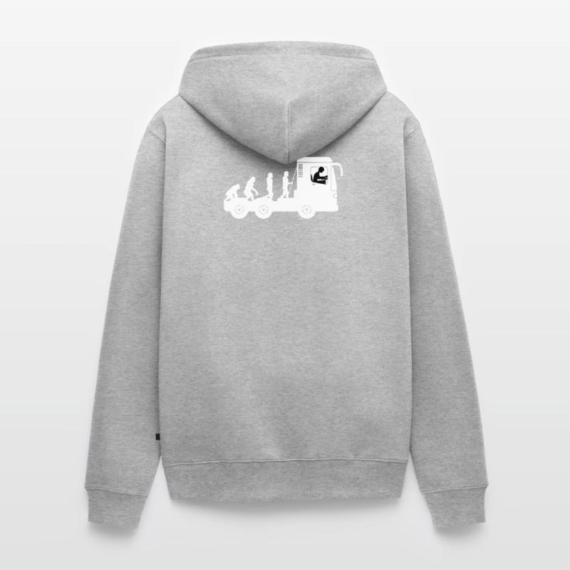 Truck driver Evolution Unisex Premium Organic Zip Hoodie