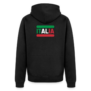 Italie Italie drapeau italien - Veste à capuche bio Premium Unisexe - noir - Dos - Nico (187cm)