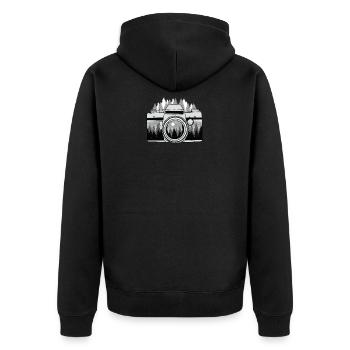 Photographe appareil photo photo-photographe cadeau - Veste à capuche bio Premium Unisexe - noir - Dos - Nico (187cm)