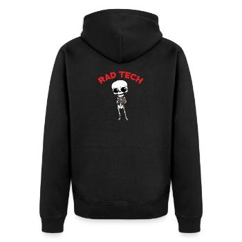 Radiology technician X-ray radiologist - Unisex Premium Organic Zip Hoodie - black - Back - Nico (187cm)