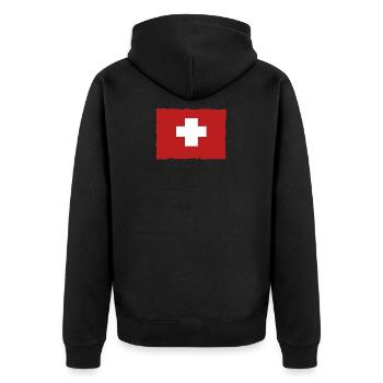 Suisse drapeau suisse - Veste à capuche bio Premium Unisexe - noir - Dos - Nico (187cm)