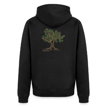 Enraciné dans l’arbre de Jésus-Christ Don de foi chrétienne - Veste à capuche bio Premium Unisexe - noir - Dos - Nico (187cm)