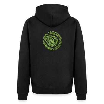 Tennisball Tennis Deuce Geschenk Bedeutung - Unisex Premium Bio Zip Hoodie - Schwarz - Hinten - Nico (187cm)