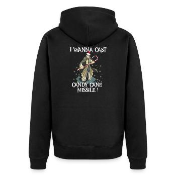 Magician Wizard RPG Jeu de rôle Stylo et papier - Veste à capuche bio Premium Unisexe - noir - Dos - Nico (187cm)