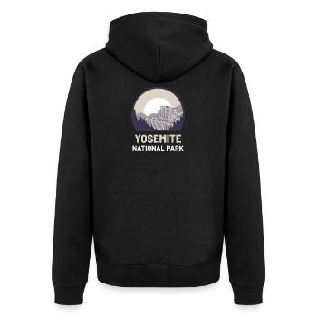 Parc national de Yosemite - Veste à capuche bio Premium Unisexe - noir - Dos - Nico (187cm)