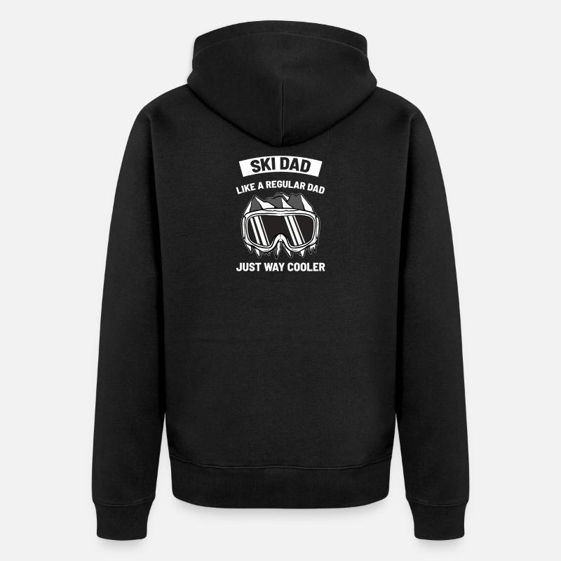 Ski Ski Dad - Veste à capuche bio Premium Unisexe - noir