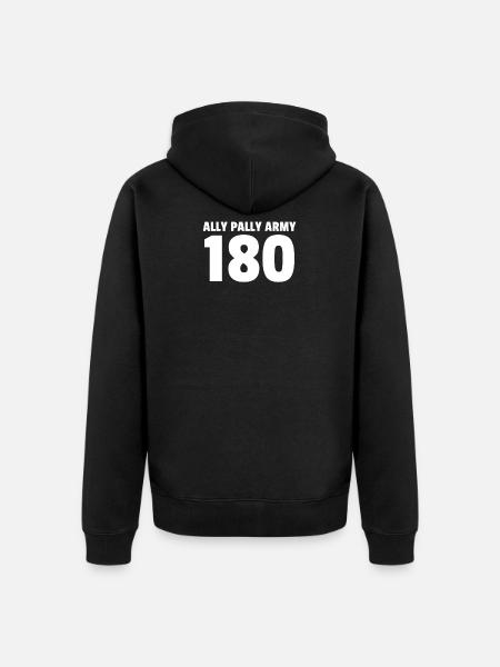 Ally Pally Army 180 - Unisex Premium Organic Zip Hoodie - black
