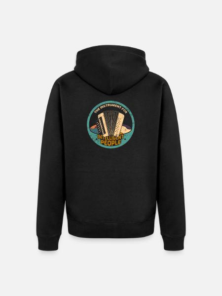 Accordeon - Unisex Premium Bio Zip Hoodie - Schwarz