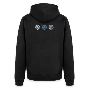 Cadeau de cristaux de neige de flocons de neige - Veste à capuche bio Premium Unisexe - noir - Dos - Nico (187cm)