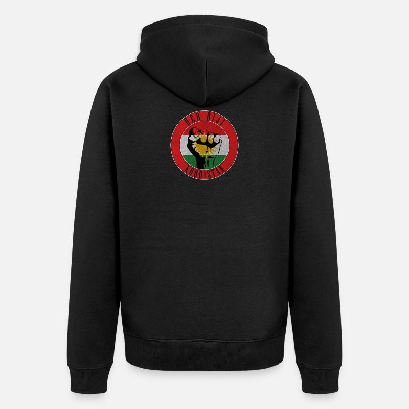 Kurdistan Flag her biji Kurdistan - Veste à capuche bio Premium Unisexe - noir