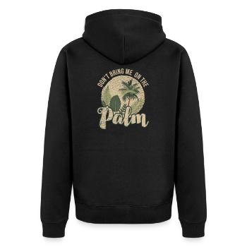 Denglisch. Ne m'apportez pas sur la paume - cadeau - Veste à capuche bio Premium Unisexe - noir - Dos - Nico (187cm)