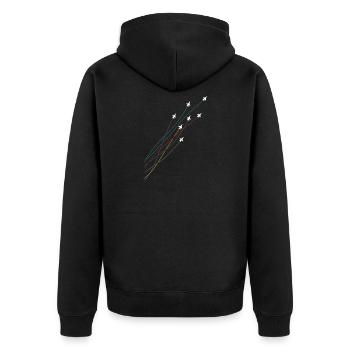 Pilote Coloré Flying Jets Avions Avions - Veste à capuche bio Premium Unisexe - noir - Dos - Nico (187cm)