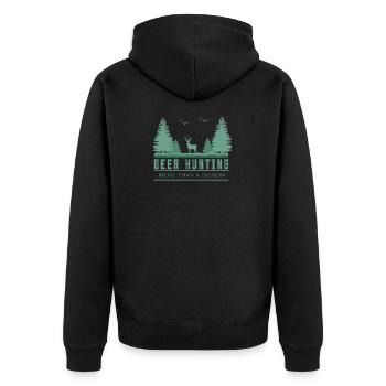 Cerf chasse passion cadeau animal sauvage - Veste à capuche bio Premium Unisexe - noir - Dos - Nico (187cm)