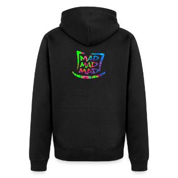Gardez Wonderland Mad Hat Hatter - Veste à capuche bio Premium Unisexe - noir - Dos - Nico (187cm)