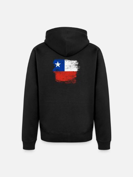 Chile - Unisex Premium Organic Zip Hoodie - black