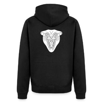 Lion sauvage - Veste à capuche bio Premium Unisexe - noir - Dos - Nico (187cm)