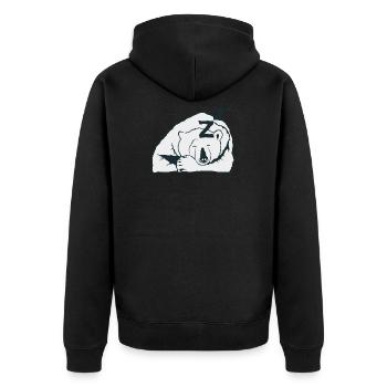ours dessin zzz dort dormir hiberne 2703 o - Veste à capuche bio Premium Unisexe - noir - Dos - Nico (187cm)