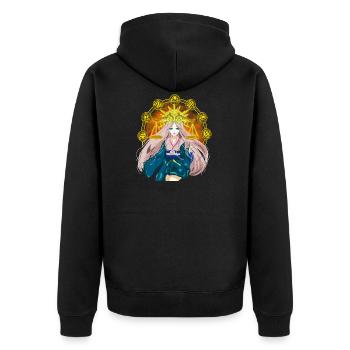 Anime Princess Magical Celestial Manga Girl - Unisex Premium Organic Zip Hoodie - black - Back - Nico (187cm)