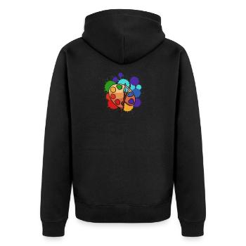 La palette de l'artiste-peintre - Veste à capuche bio Premium Unisexe - noir - Dos - Nico (187cm)